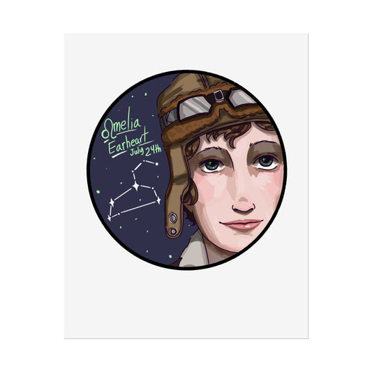 Amelia Earhart Poster – Leo Edition ♌🌟
