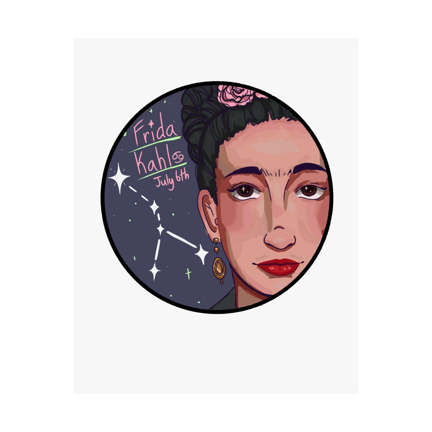Frida Kahlo Poster – Cancer Edition ♋🌙