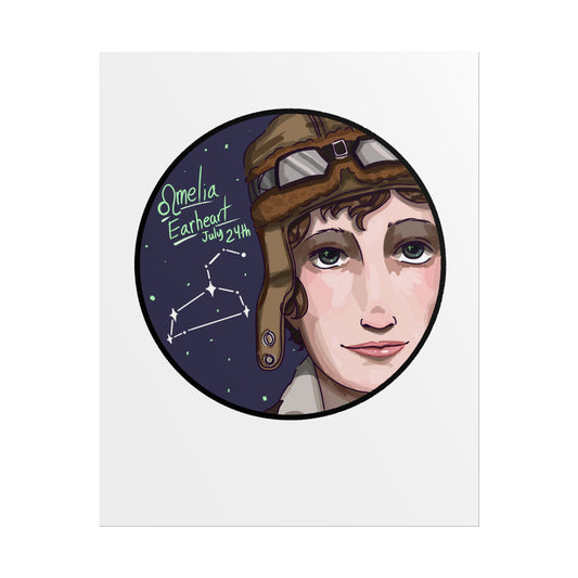 Amelia Earhart Poster – Leo Edition ♌🌟